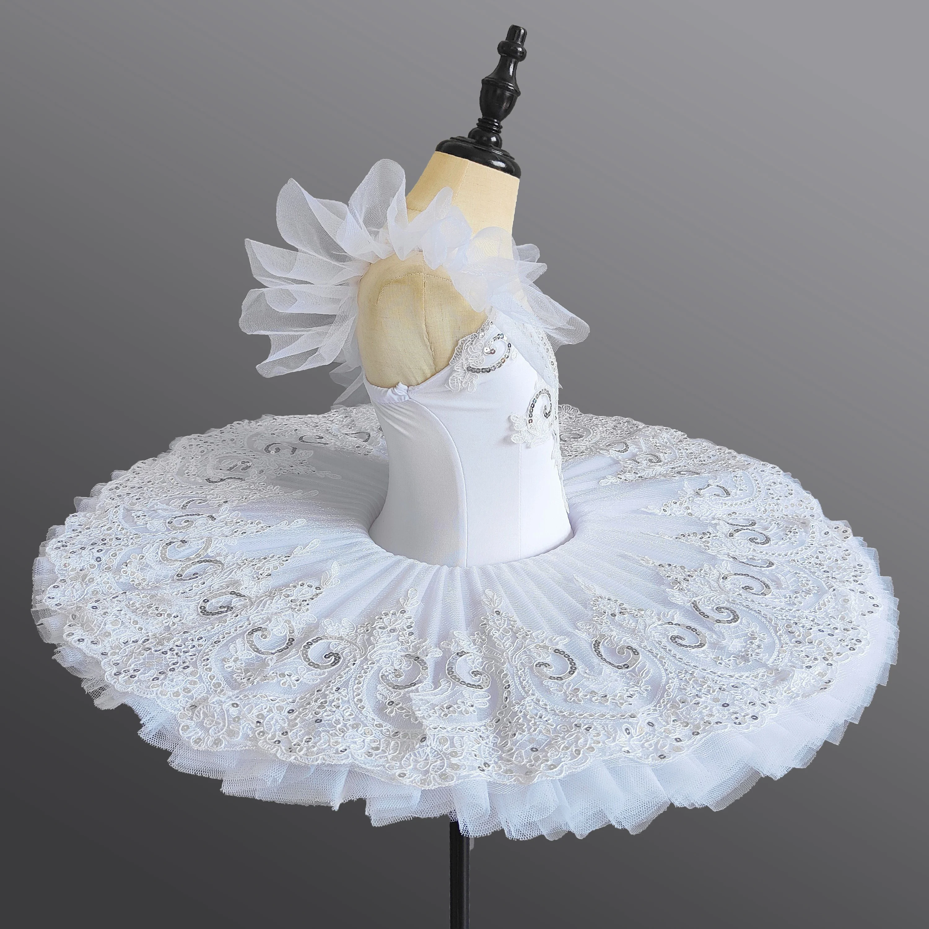 Ballett Tutu Weiß Schwanensee Pfannkuchen Tutu Ballerina Party Tanz Kostüme Ballett Kleid Mädchen Frauen Erwachsene Kinder Professionelle