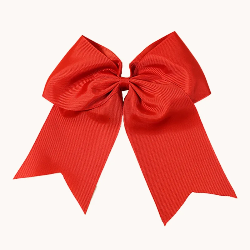 Girls Miss Christmas Headwear Christmas Children Bow Hair Bands Red Swallow Tail Grosgrain Bowknots Elastic Hair Ties Large Bows