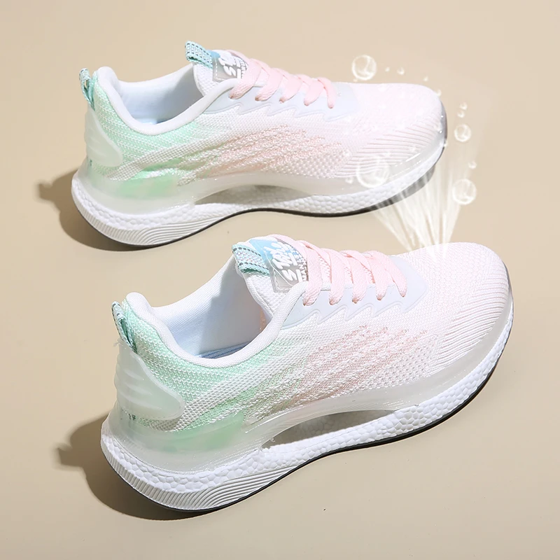Tênis Feminino Puket para Corrida, Respirável, Macio, com Absorção de Impacto, Leve, Antiderrapante, Tamanho Pequeno 34, para Estudantes do Ensino Médio
