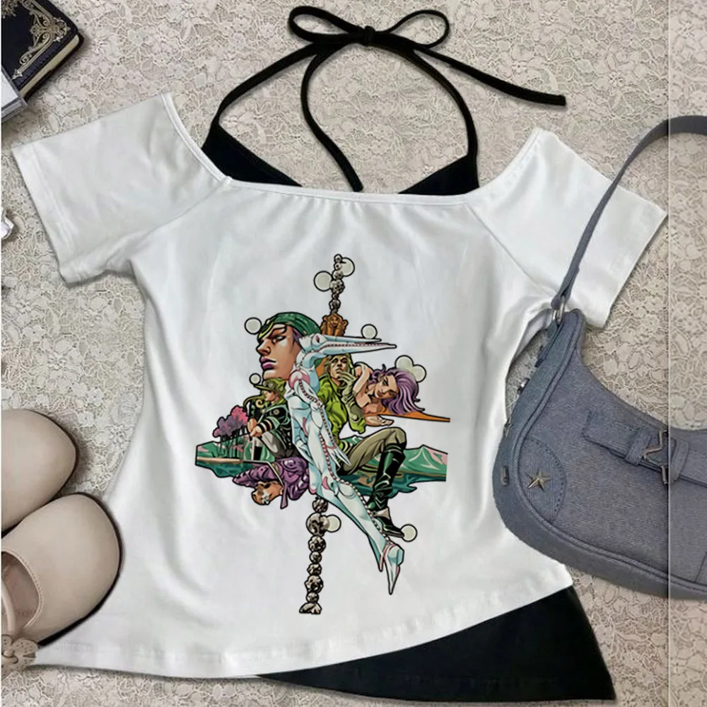 Jojo Bizarre Adventure Gyro Zeppeli cropped top shoujo cheap japan alternative  tshirt anime japan clearance sales gyaru