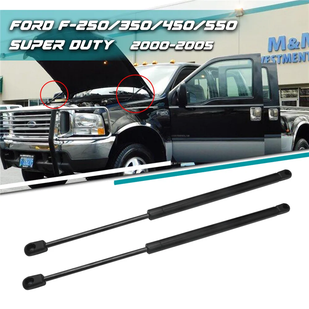 

2pcs The Hood Lift Supports Car Bonnet Gas Springs Struts Shock Auto Accessories For Ford F-250 F-350 F-550 Super Duty 2000-2005