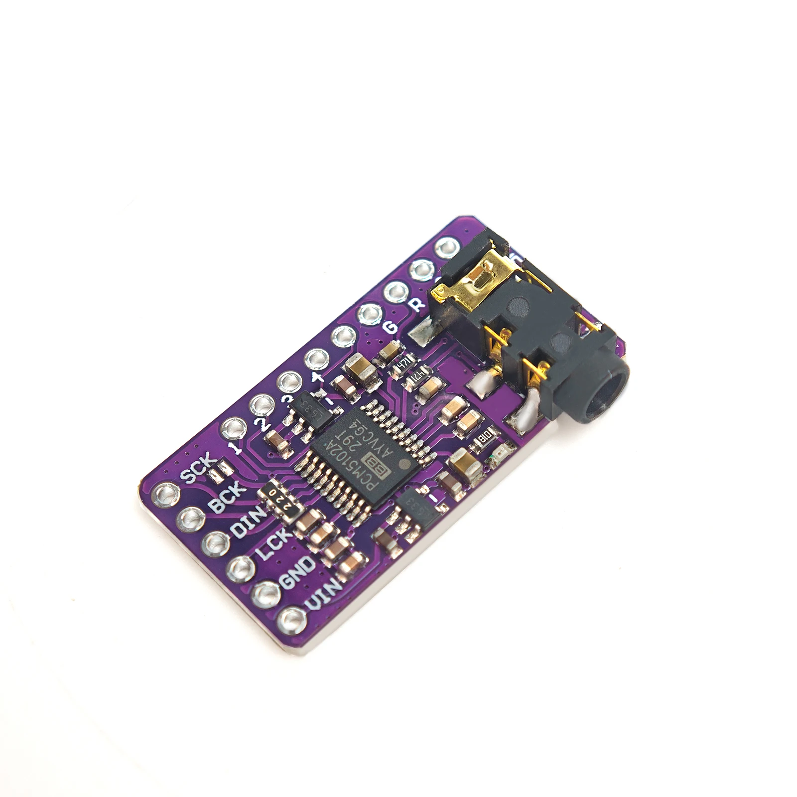 PCM5102A I2S DAC Decoder Module GY-PCM5102 pHAT Format Stereo Audio Board for Raspberry Pi Hi-Fi Digital Sound 3.5mm Jack view 5
