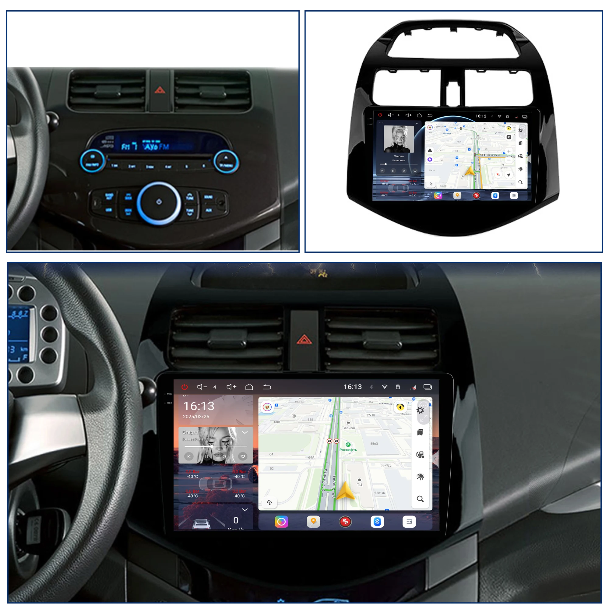 Redpower Crystal Sound 850 Pro Max Android Car Radio Player Screen for Chevrolet Spark 2009 - 2016 CarPlay Bluetooth Hi-Fi