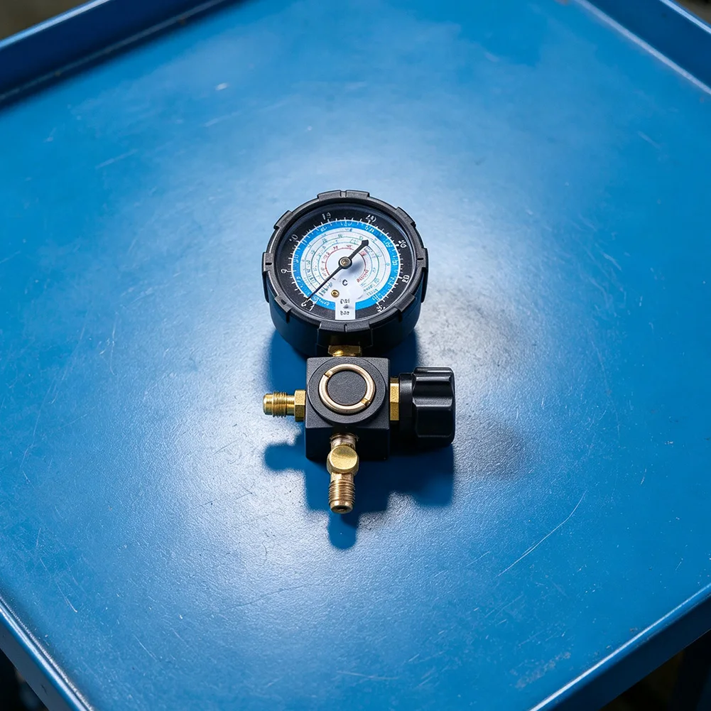 Manifold Gauge for Refrigerant Charging For R410A For R32 R22 R404A with Regulating Valve G1/4 Standard Thread