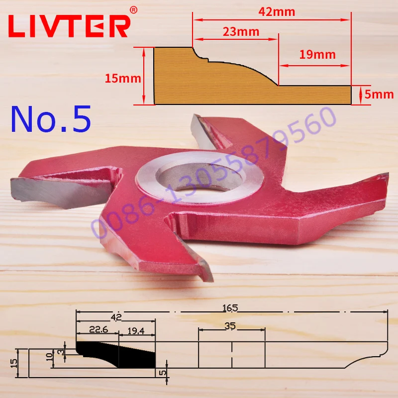 Imagem -05 - Livter Perfil Cortador para Porta Que Faz o Painel Levantado Cortador para Carpintaria Quadro da Porta Soldadas Eixo Cutterhead