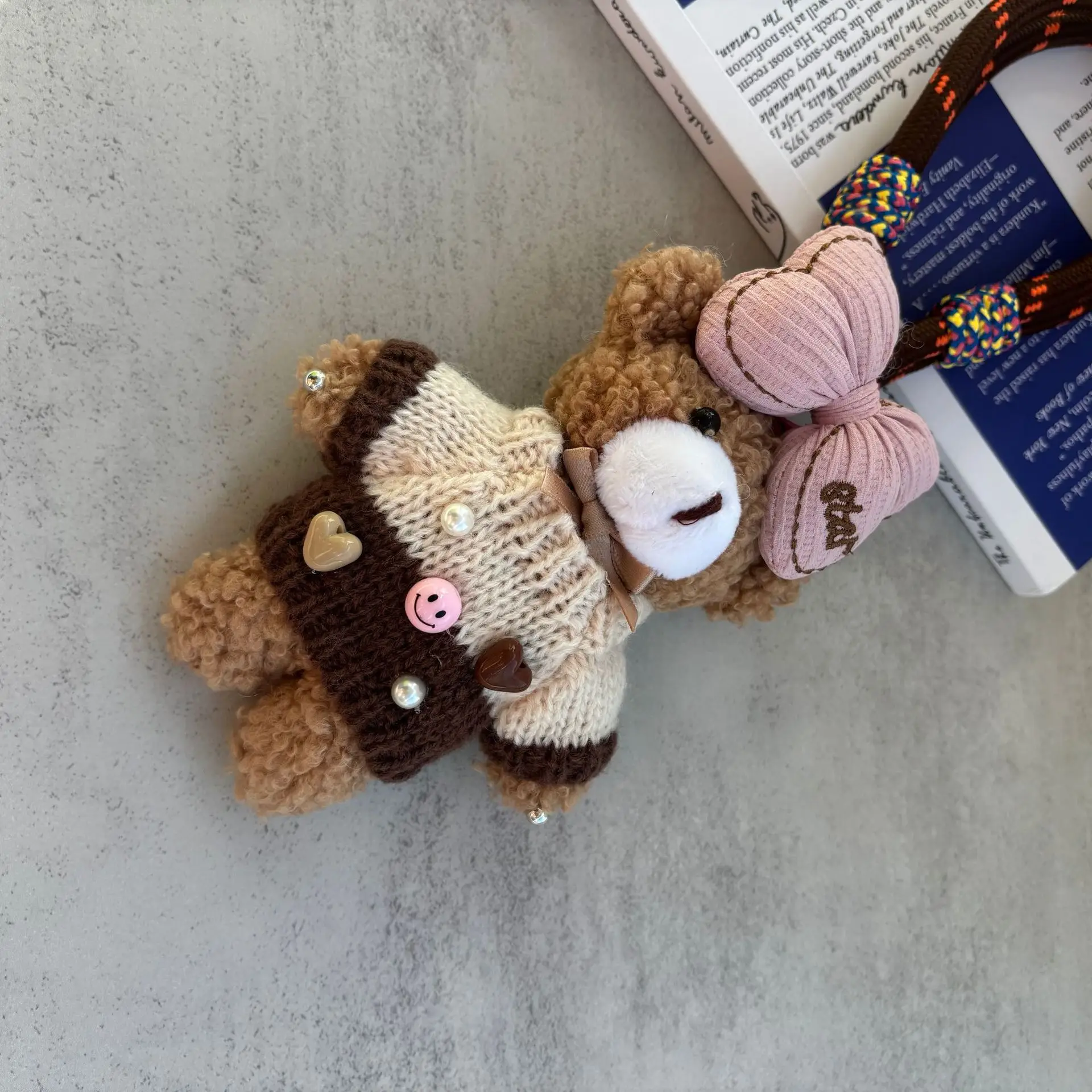 Wear jumper teddy bear keychain bag bag charm bag charm girlfriends gift doll dolls