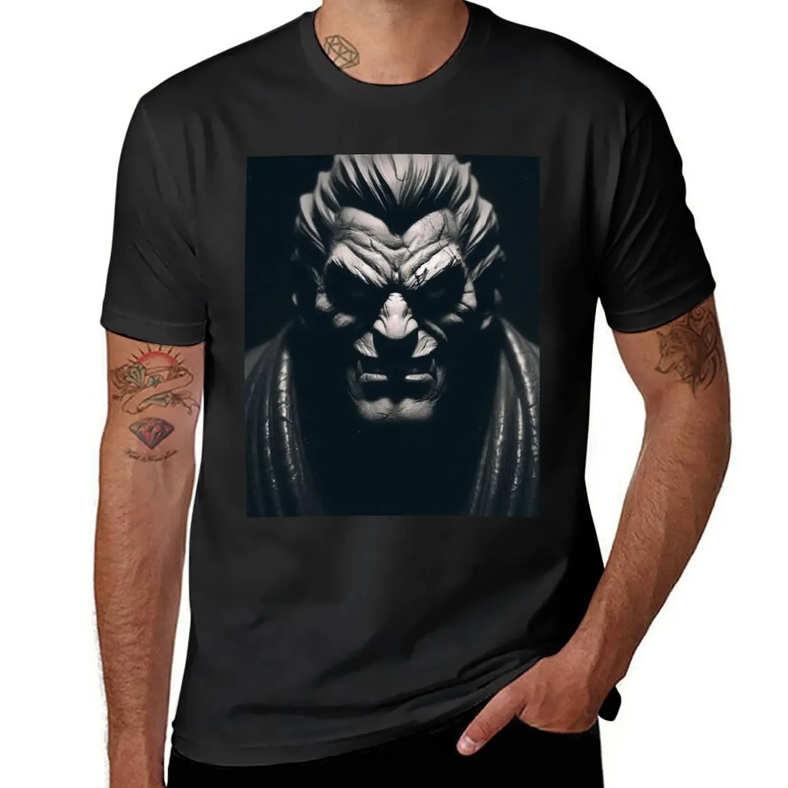 Great Demon Akuma - 1920's Film Portrait - Evil T-shirt plus sizes aesthetic clothes customs T-shirts for men cotton