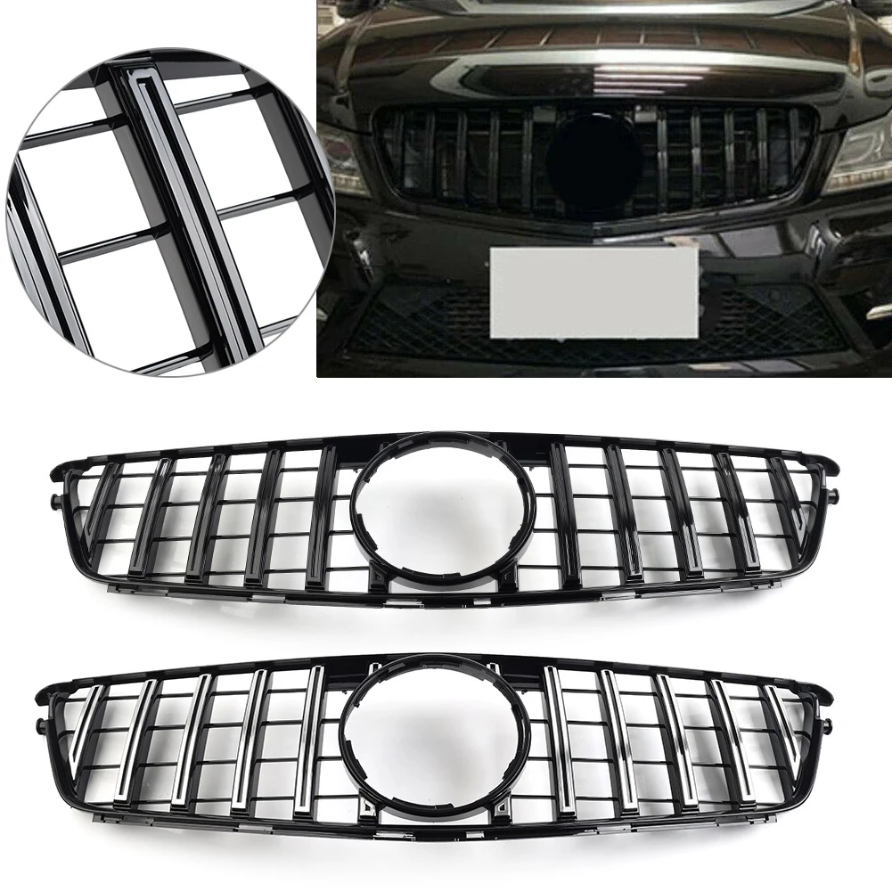 

Car Front Bumper Hood Radiator Grille GTR Grill For For Mercedes Benz C Class W204 C180 C200 C220 C250 C280 C300 C350 2007-2014