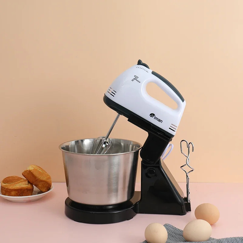 Professional 7-Speed Hand Mixer Includes Cake Bowl and Beater for Effortless Baking