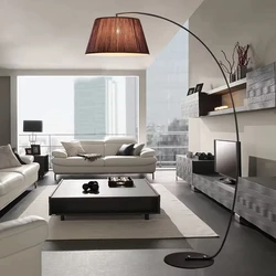 Living Room Floor Lamp Simple Modern Sofa Table Upright Lamp Bedroom Large Black Metal Fabric Decoration Home Bedside Light LED