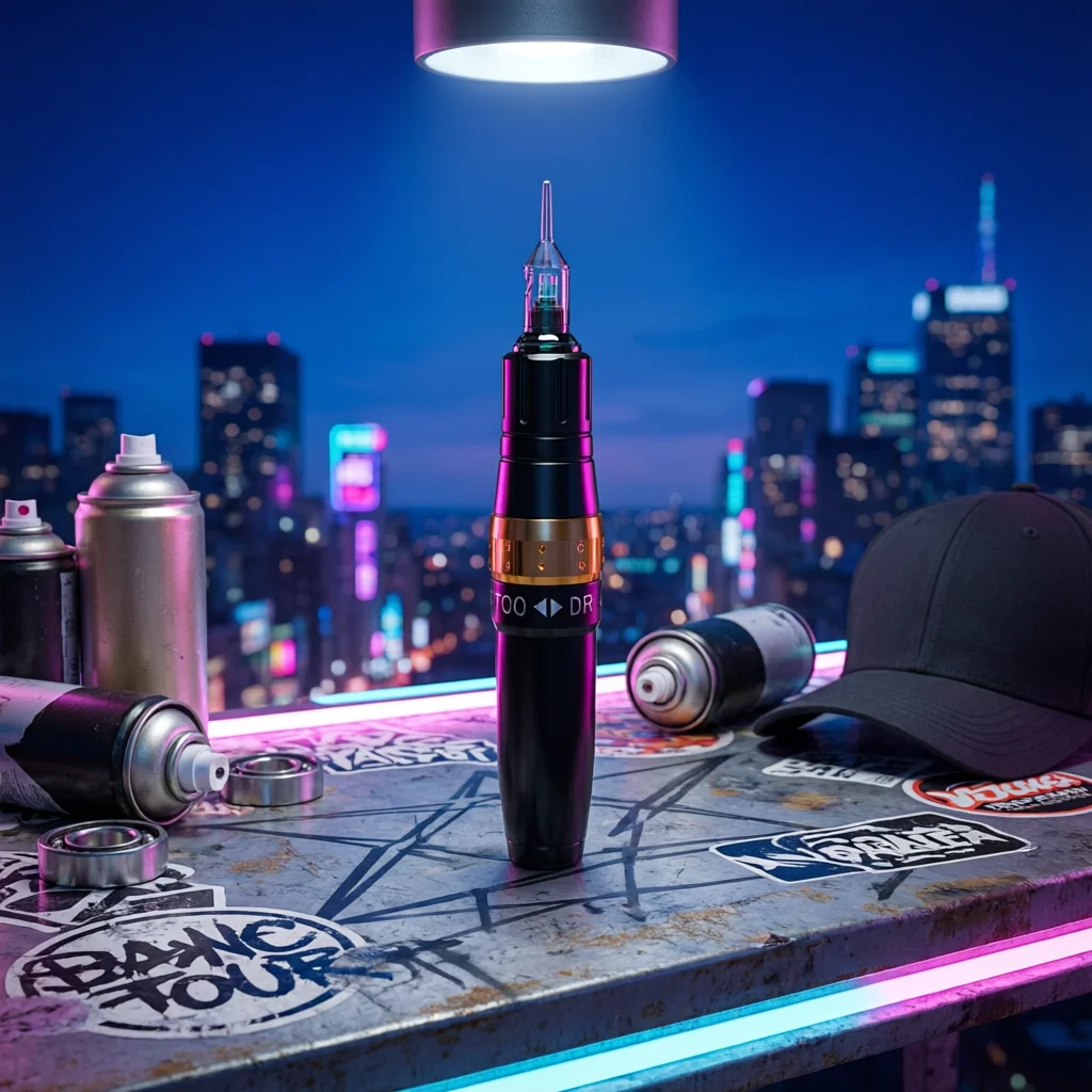Tattoo Machine for Eyebrows and Eyeliner, Permanent Makeup Device, Velvet Eyebrow and Liner Pen, Microblading and Shading Tool