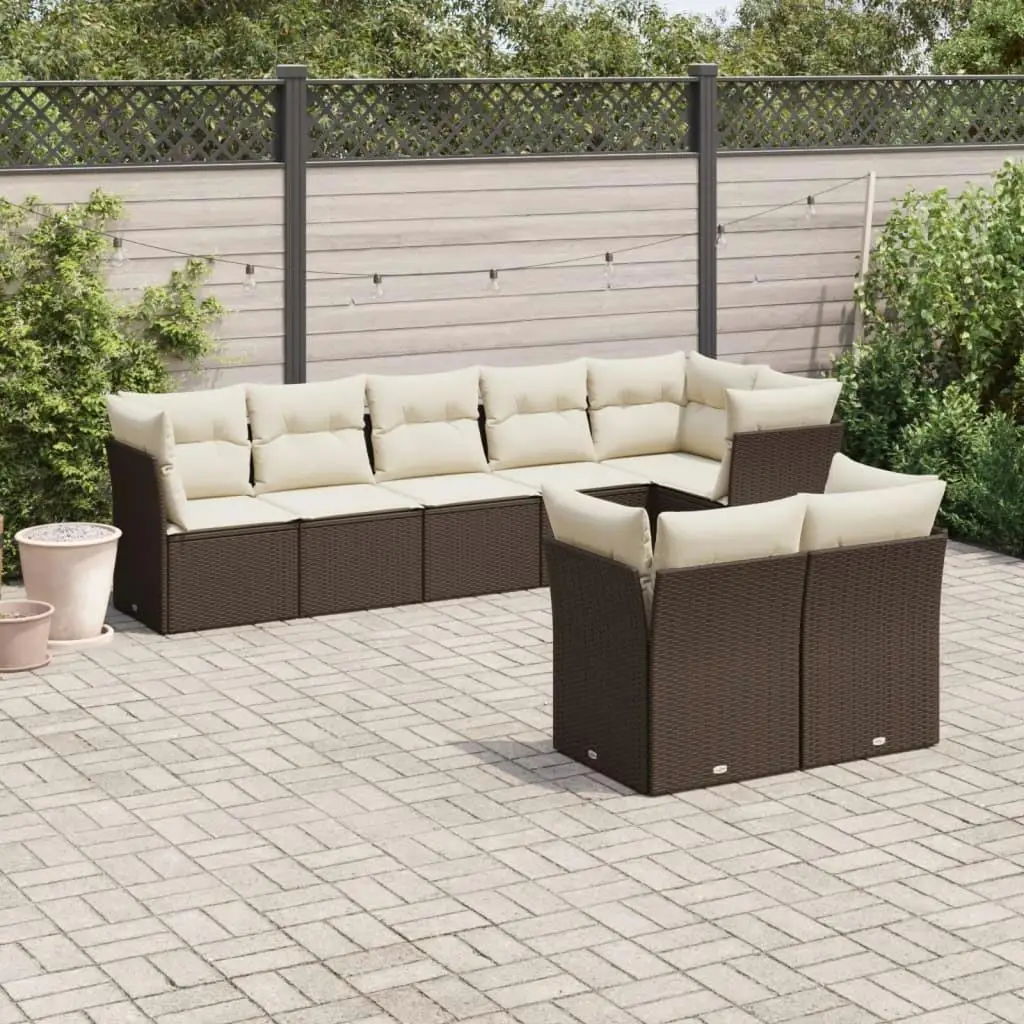 

Cozy Brown Garden Sofa Set Outdoor Furniture Stylish Seating for Patio Balcony and Backyard