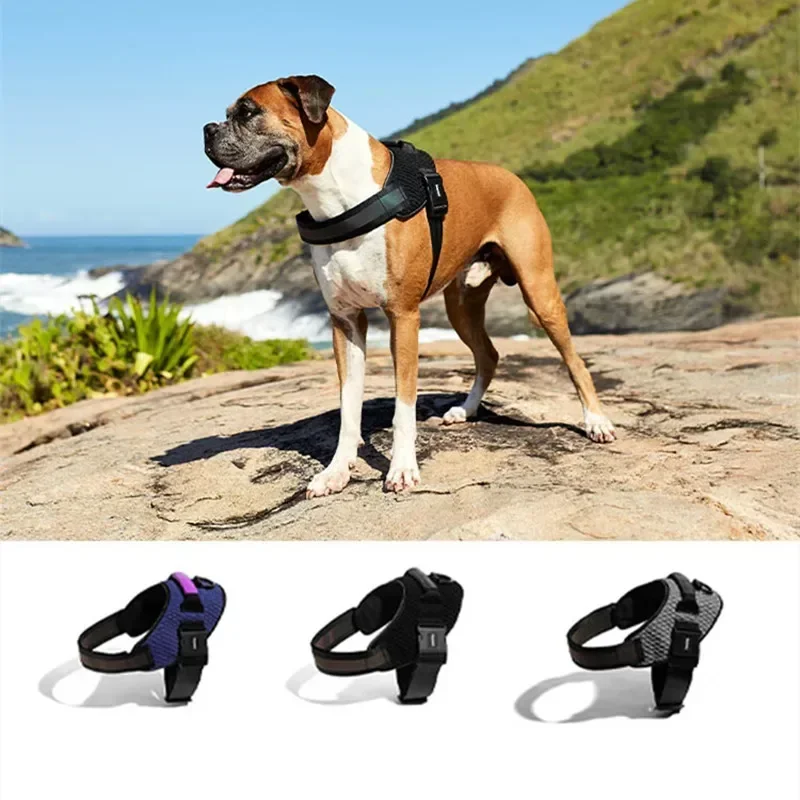 FurStarSmall-large Dog Harness Strong Durable Fly Woven Fabric Explosion Proof Harnesses Dogs Accessories Pet Supplies Arnes Per