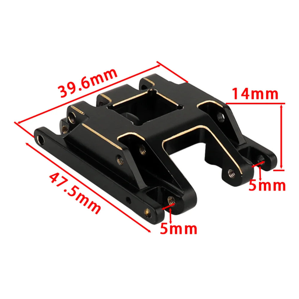 TRX4m revêtement noir abaissé en laiton dérapage plaque astronomique Transmission Mount pour 1/18 TRX4-M RC inoler voiture métal mise à niveau pièces