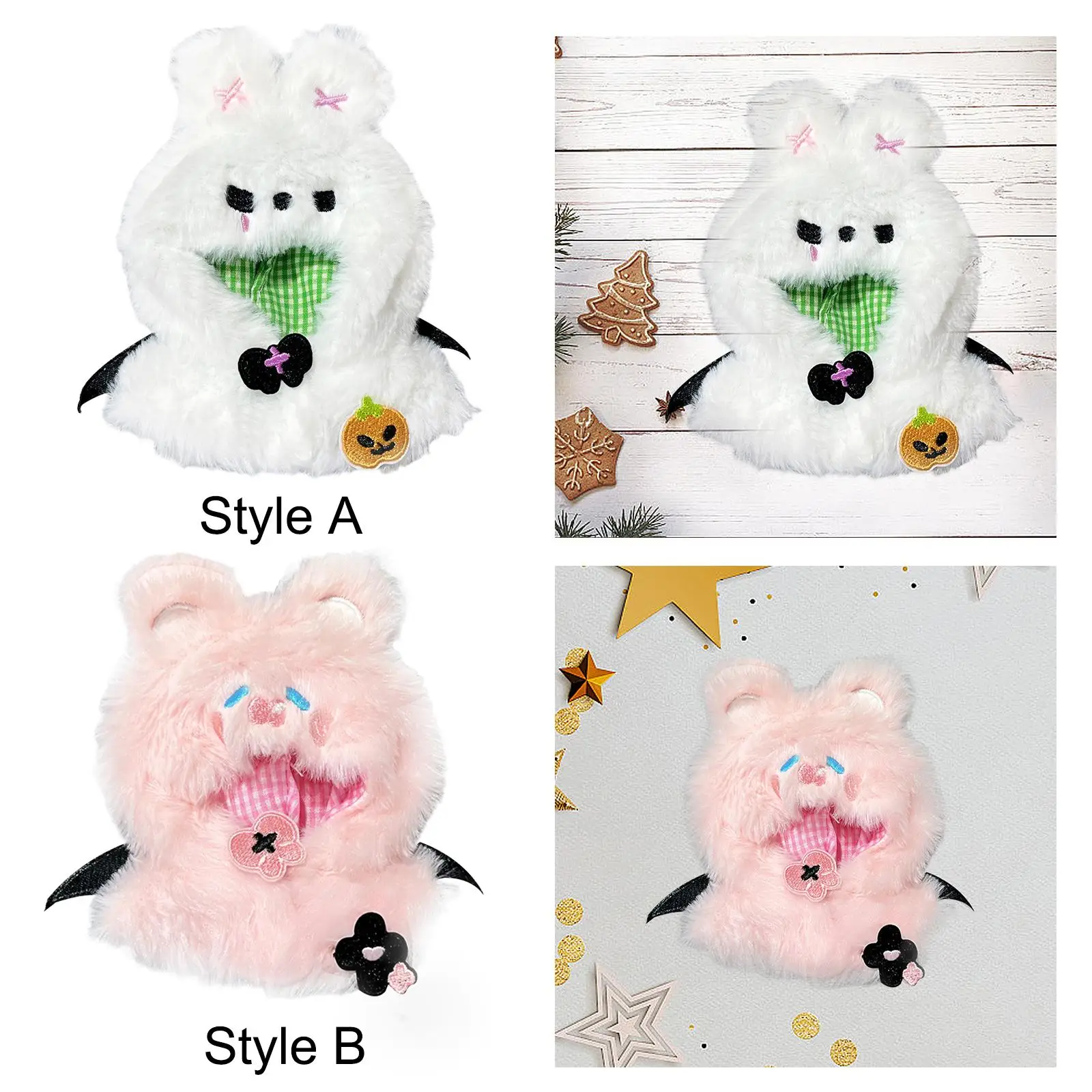 Capa para muñeca, ropa para muñeca de 10cm, accesorios educativos para muñeca de peluche, accesorios para fotos, coordinación sin muñeca, vestido de muñeca de moda