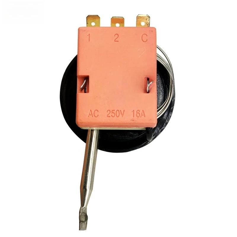 Liquid Expansion Capillary Knob Thermostat0~120℃,Mechanical Temperature Control Switch for Water Boiler Electric Oven Deep Fryer
