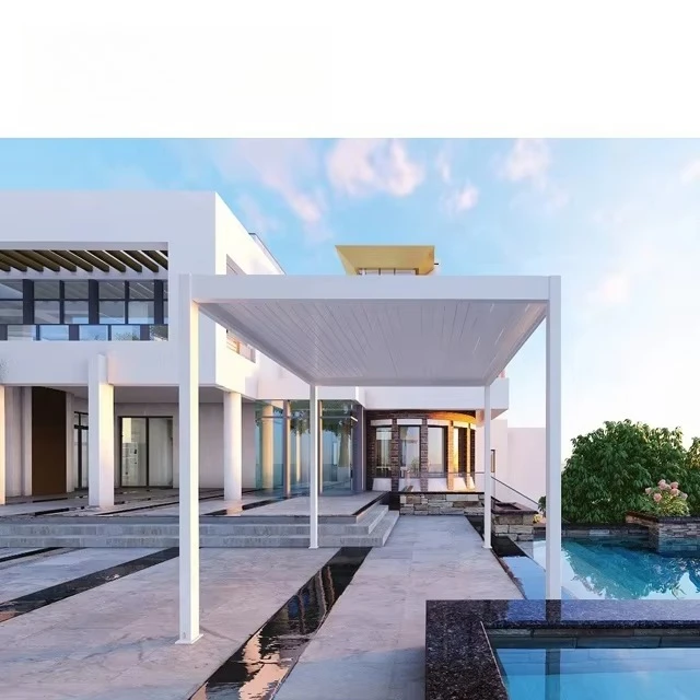 

Уличная крыша Лувр Пергола Алюминий Пергола En Алюминий Биоклиматические Перголы Биоклиматический Алюминий