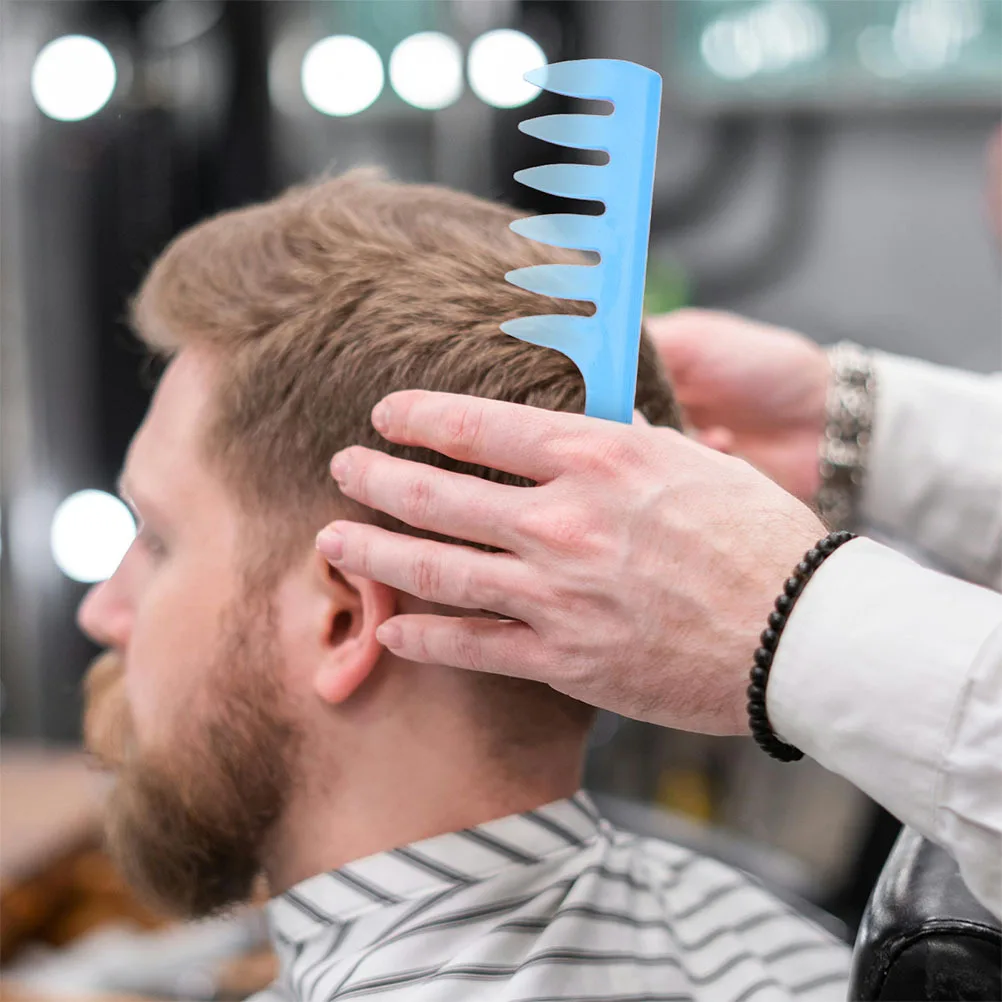 

2 шт., ретро расческа с широкими зубьями, мужской парикмахерский инструмент, расческа для укладки волос, толстые вьющиеся волосы, инструмент для ухода за салоном