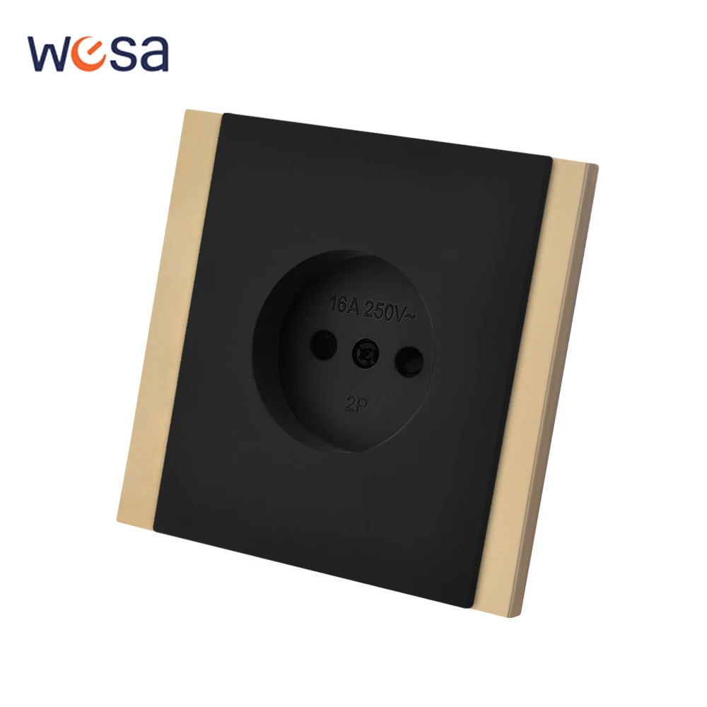 

Skin Sensation Flame Retardant EU Standard Electrical Outlets Not Ground Plugs Socket Wall Embedded Power Sockets Classic 250V
