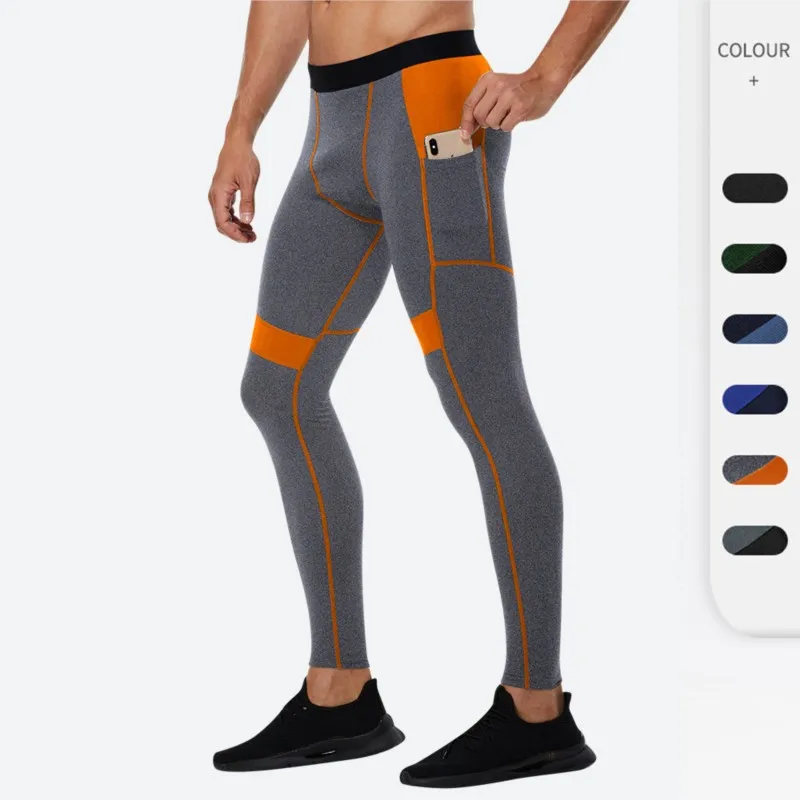 Summer Spring Autumn Men Boy Running Tights GYM Pants Male Basketball Football Soccer Fitness Exercise Sport Long Leggings 319