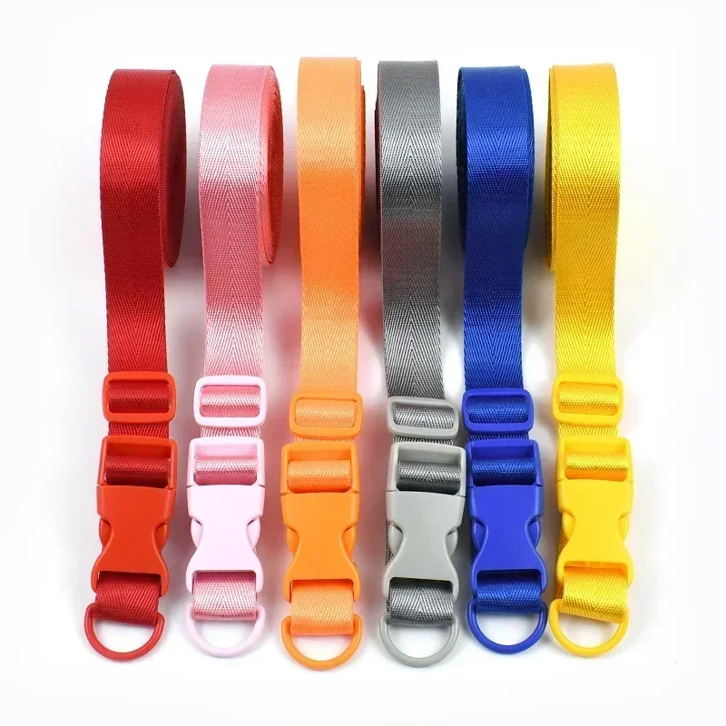 20mm/25mm Pet Collar Repair Fasteners Buckle Colorful Plastic Release Buckles Nylon Webbing Strap D Ring Slider Carabiner Clips