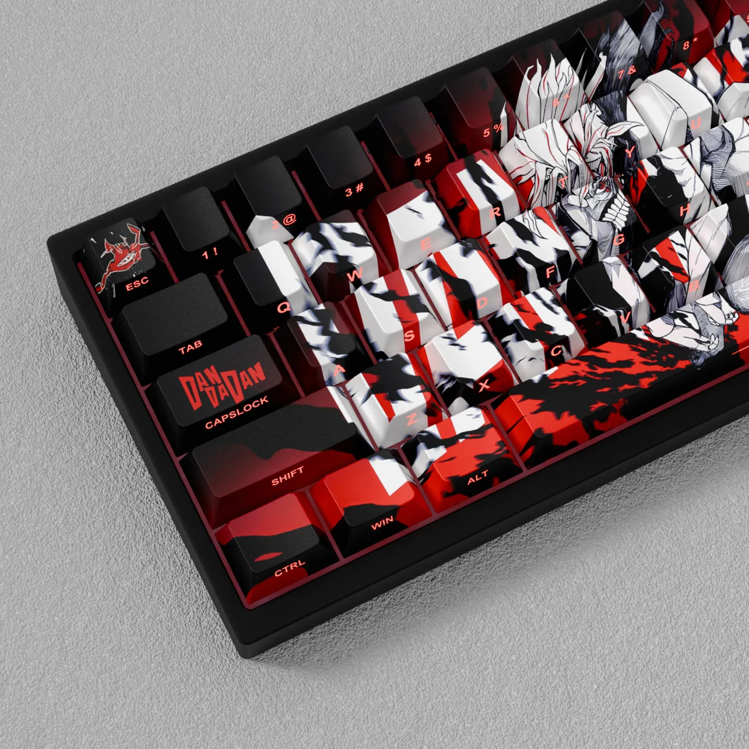 Bold Party Keycaps Side Engraved Transparent PBT Animation Cherry Factory Highly Personalized Custom Mechanical Keyboard Keycaps