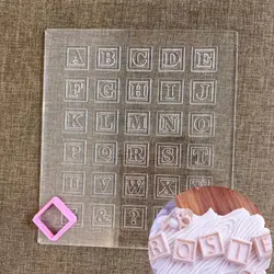 Cake Customized Decoration 2cm Alphabet Stamp Set Acrylic Letter Outboss Board Cutter Reverse Stamp Embosser Fondant