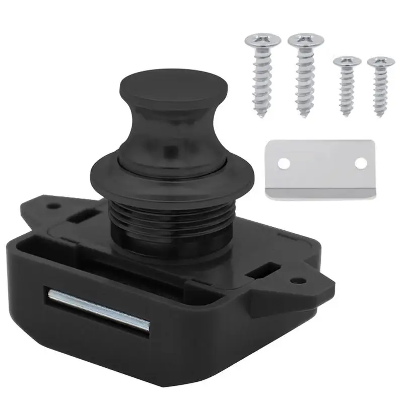 Drawer Latch Cabinet Door Locks Boat Tools Push Button Lock RV Accessories Zinc Alloy Push Button Cabinet Door Catch Lock for RV