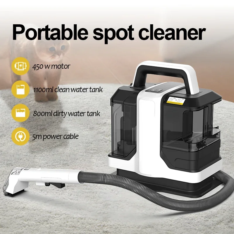 Handheld electric pet spot wet and dry fabric carpet sofa cleaning machine