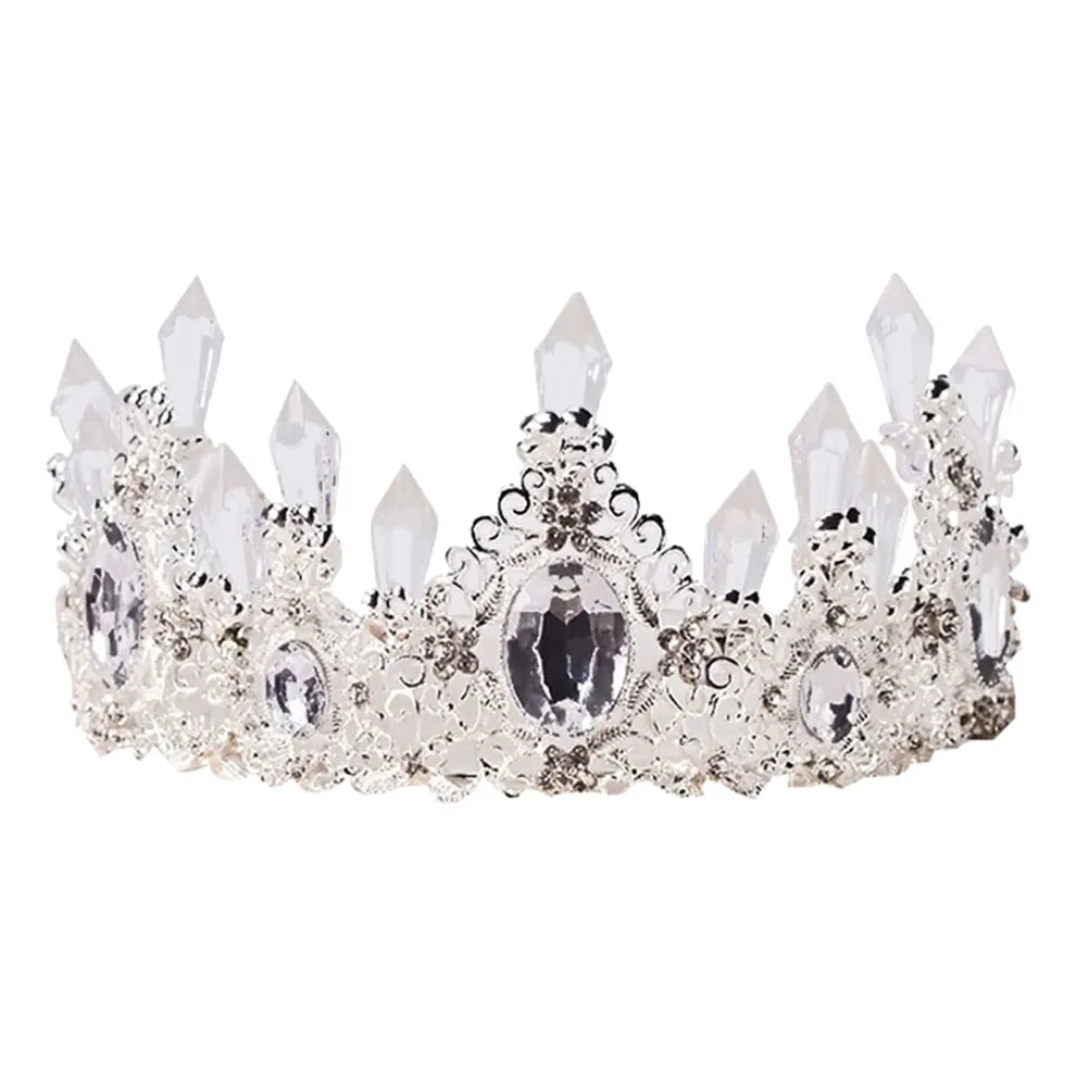 

Crown Decoration Elegant Crystal Tiara Cake Topper Birthday Wedding Decor Accessories Hair Styling Tools