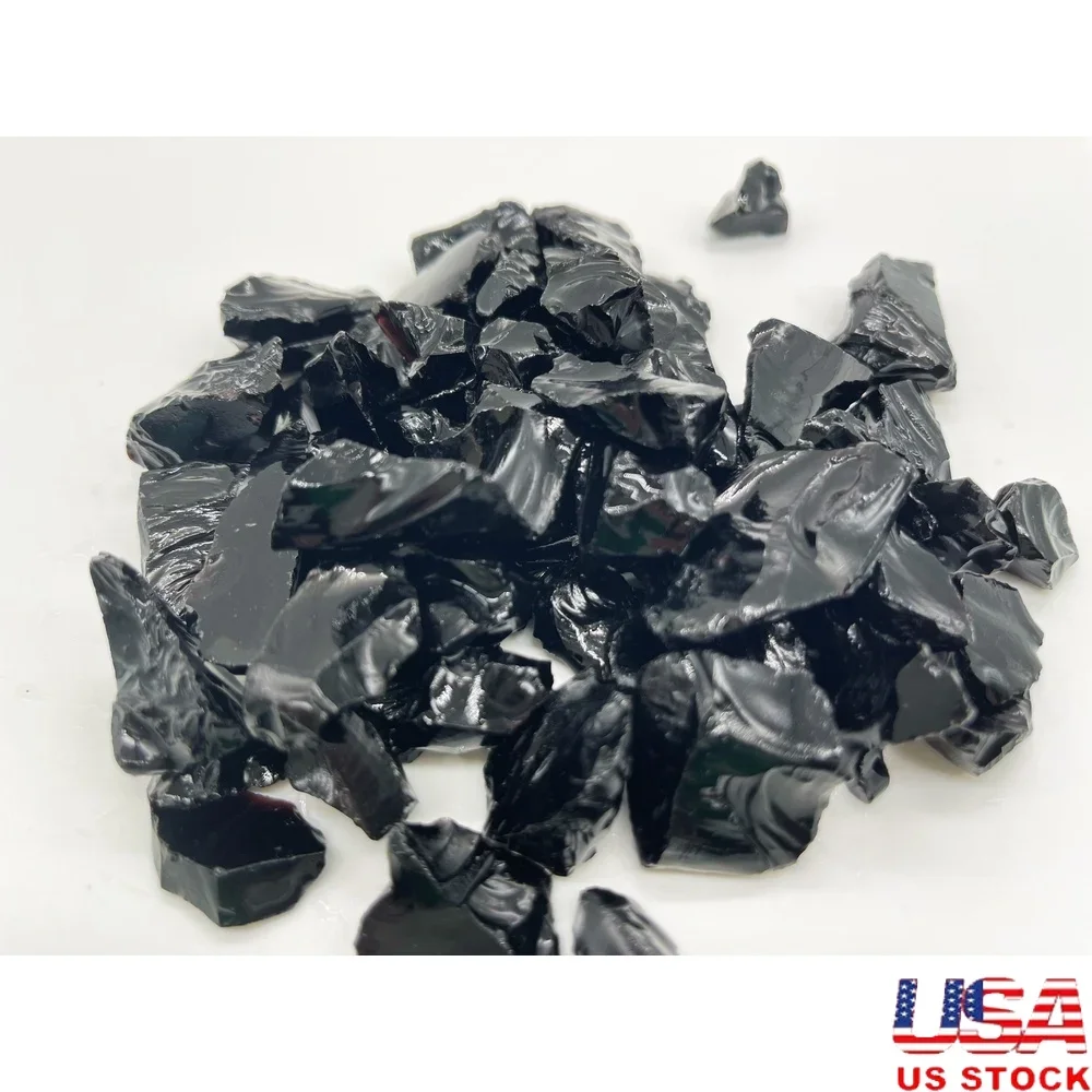 

Black Fire Pit Glass Rocks Replacement Lava Stones Decorative 1/2-1 Inch 10 lbs Modern Indoor Outdoor Fireplaces Decor