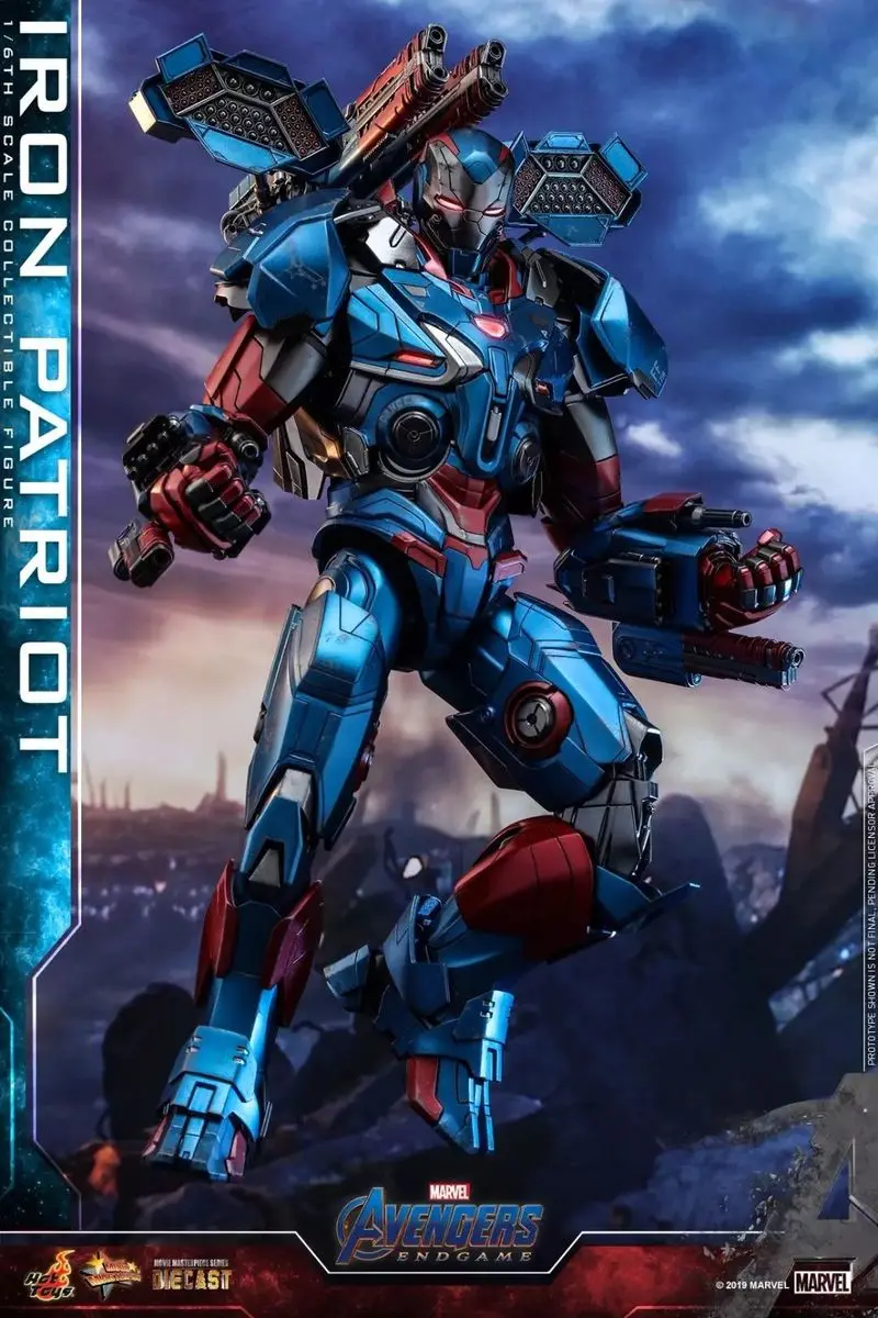 Oryginalne Hottoys Marvel Avengers: Endgame stop Iron Patriot 2.0 1/6 Anime kolekcja figurek Model zabawki dla dzieci prezenty