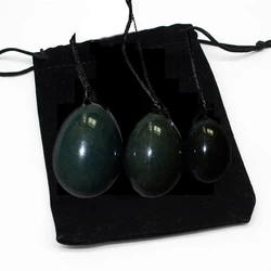 Natural Nephrite Jade Yoni Egg Women Kegel Exercise Pelvic Floor Hetian Jade Eggs Set Vaginal Muscle Tightening Massage Stone