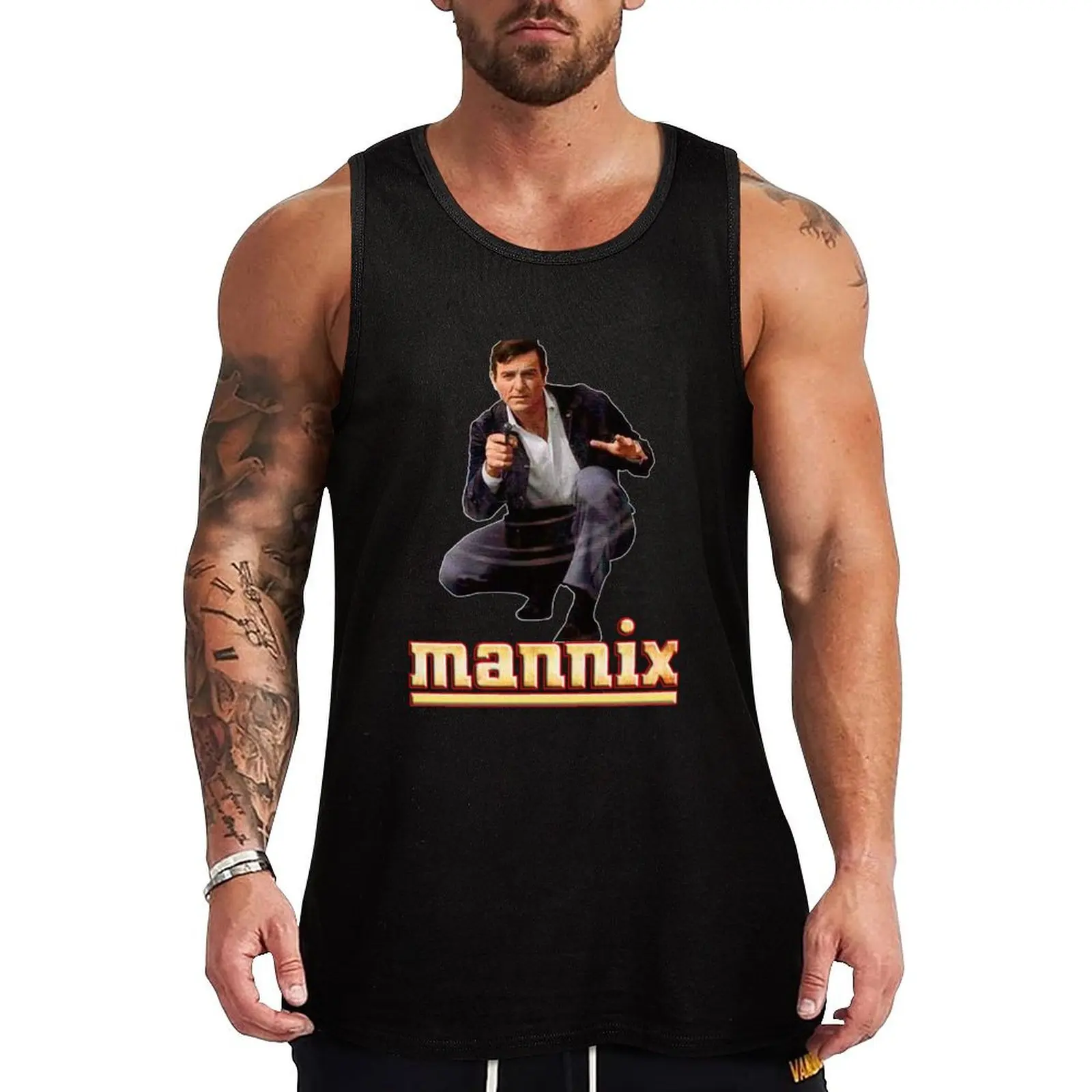 Camiseta sin mangas Mannix Retro Vintage 60s 70s Tribute, camiseta sin mangas informal holgada, camiseta sin mangas suave y transpirable