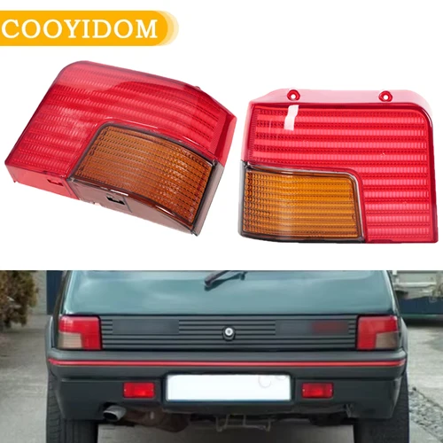 Imagen 1 del producto Cubierta de la luz de freno trasera para Peugeot 205 1983 1984 1985 1986-1994, cubierta de la luz indicadora de señal de giro, luz trasera 634983 635041