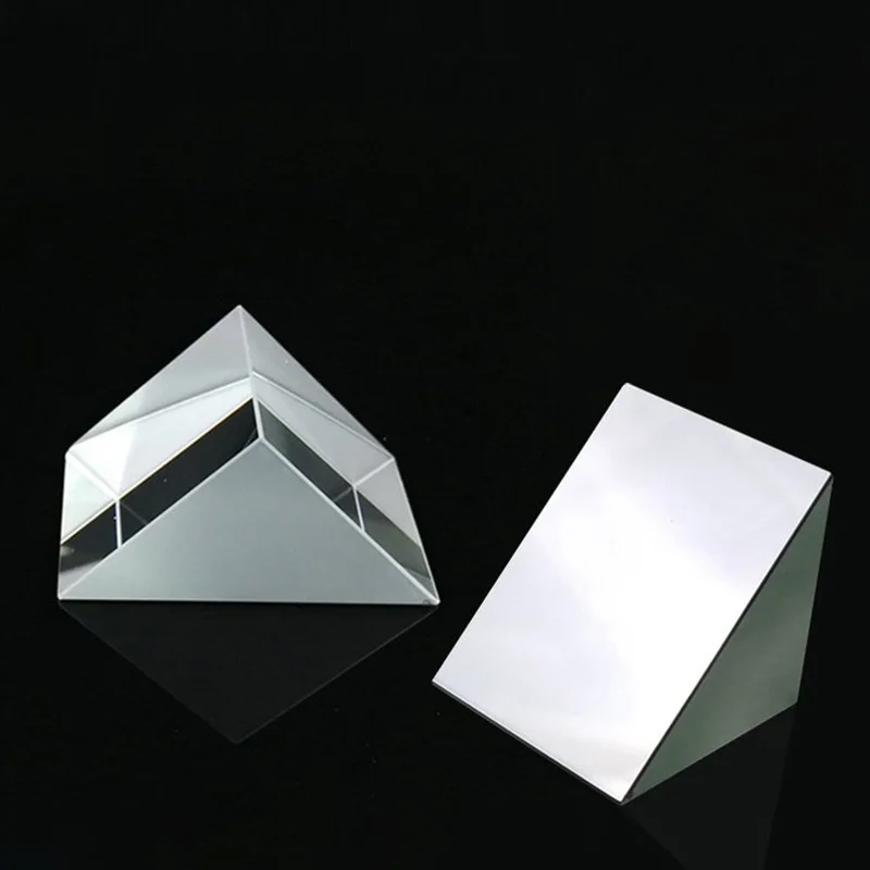 K9 Right Angle Triangular Prism 20×20×20mm Inclined‑Plane Aluminum Coated 90° Total External Reflection Optical Prism