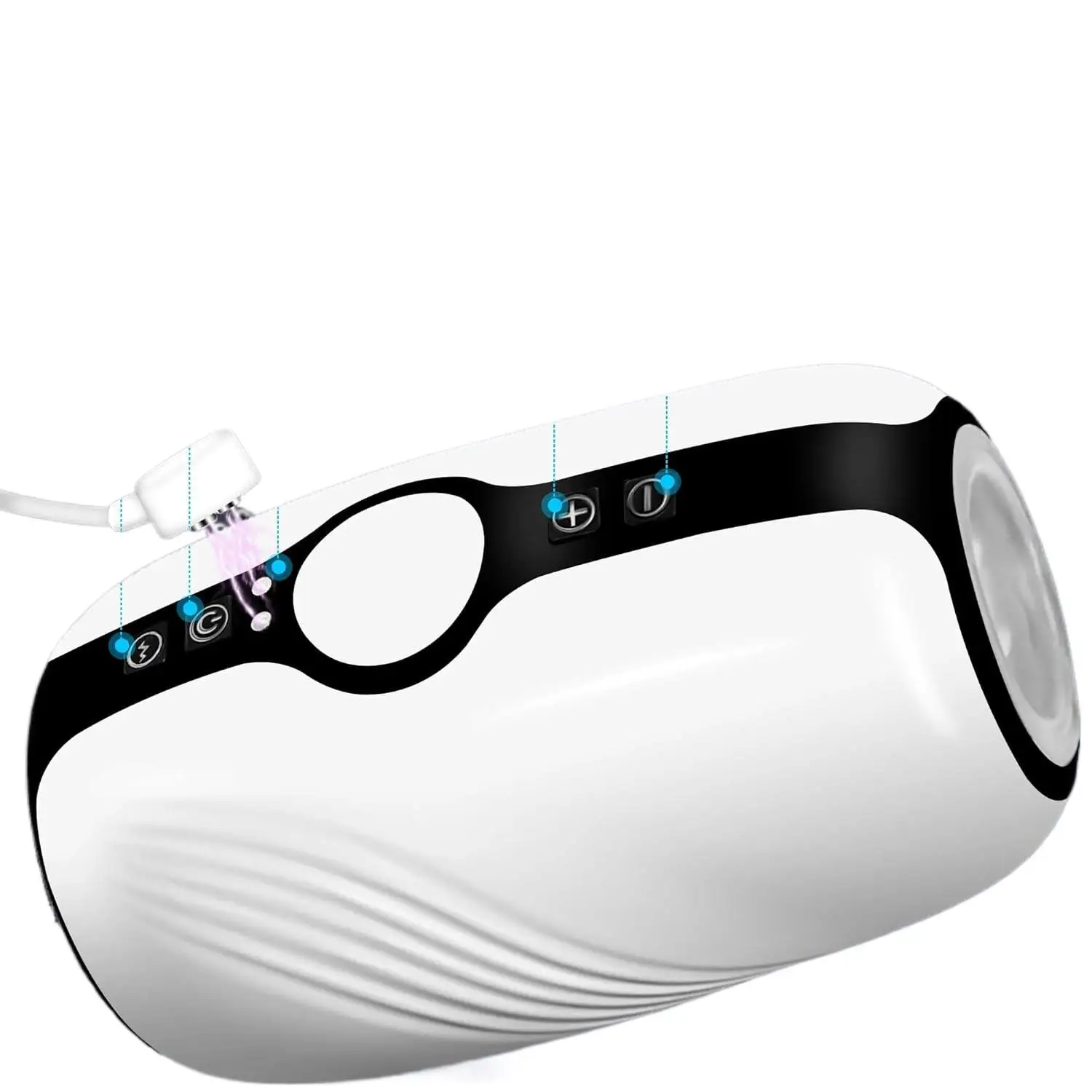 كأس استمناء ذكر آلي للرجال، ألعاب جنسية للرجال مفتوحة الأطراف لضرب القضيب مع 3 مص لقط و7 أوضاع تهتز #1