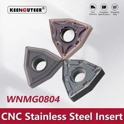 WNMG080404 WNMG080408 Carbide Insert for MWLNR External Turning Tool WNMG R/L Blade Stainless Steel Cutter CNC Lathe