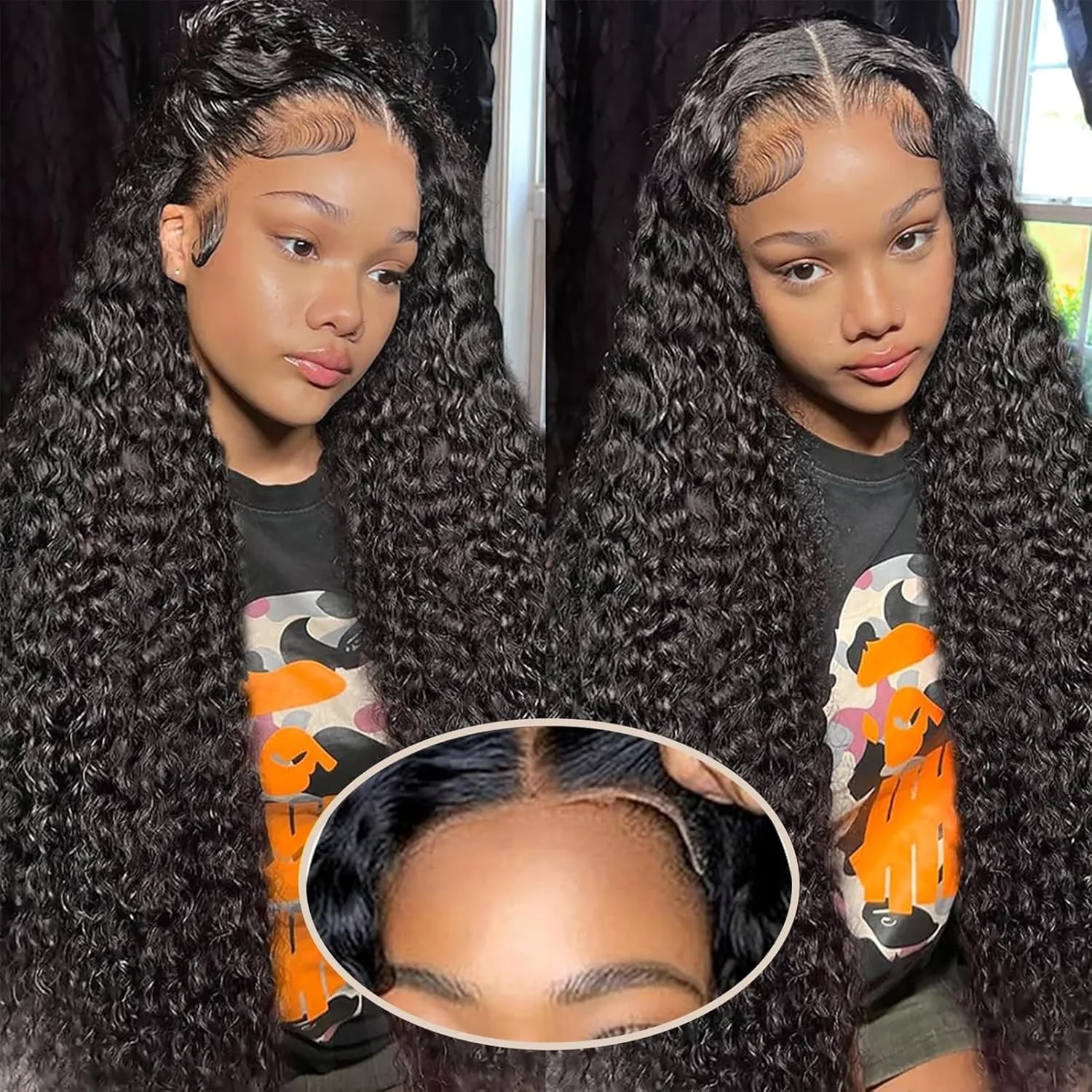 

Deep Wave 13x6 13x4 Lace Front Human Hair Wigs Brazilian 30 Inch Curly Wigs Deep Wave HD 5x5 Lace Frontal Wig Nature Black