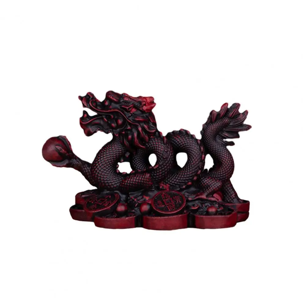 Resin Sculpture Feng Shui Dragon Sculpture 2024 Year of Dragon Chinese Dragon Figurine for Office Home Decoration for Success