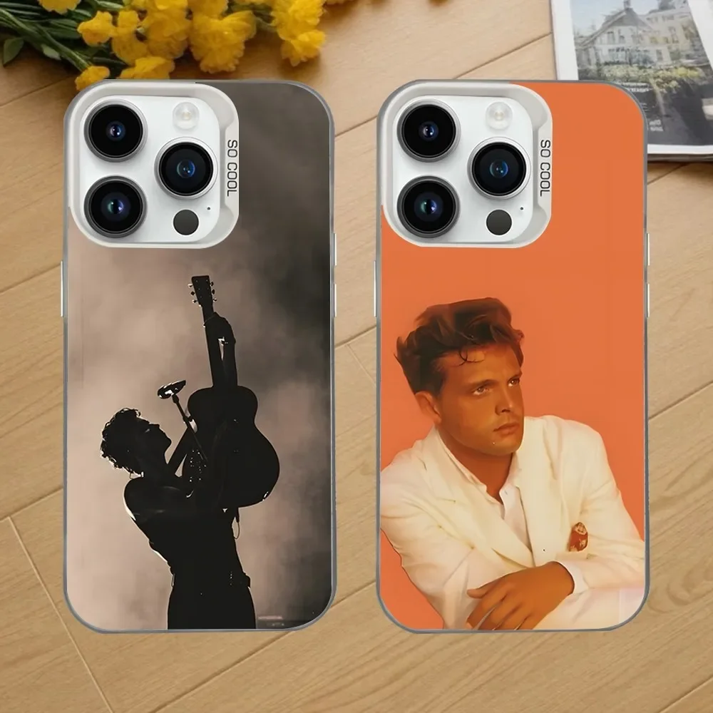 

Singer Luis M-Miguel Phone Case For iPhone 16,15,14,13,12,11,Mini,Pro,SE,MAX White Matte Shockproof Cover