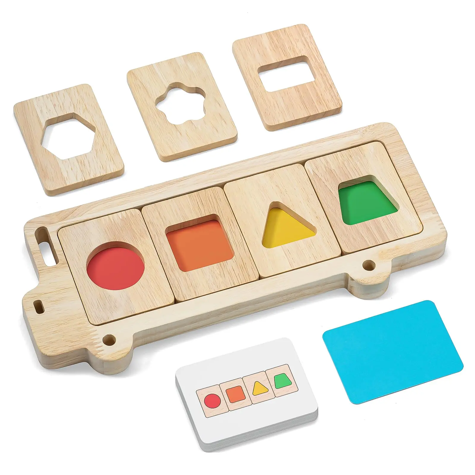 

Baby Wooden Montessori Colors Shapes Learning Toys for 3-5Y Toddlers Matching Game Boys Girls Educational Sensory Toy Kids Gifts