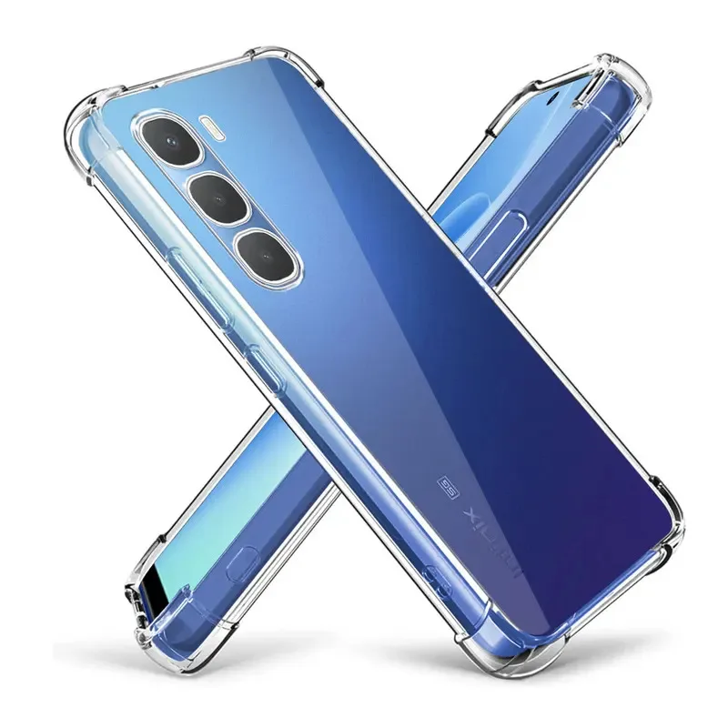 ل انفينيكس هوت 60 برو بلس + 60i i Hot60 Hot60i Hot60Pro Hot60ProPlus حافظة سيليكون لينة حالات الهاتف وسادة هوائية غطاء شفاف