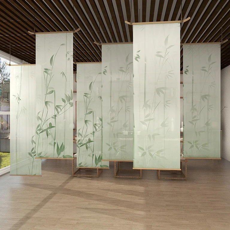 

Новая китайская Sle Song Fly Эстетическая бамбуковая живопись Роликовые шторы Чайная комната Штора Перегородка Гостиная l Dec...