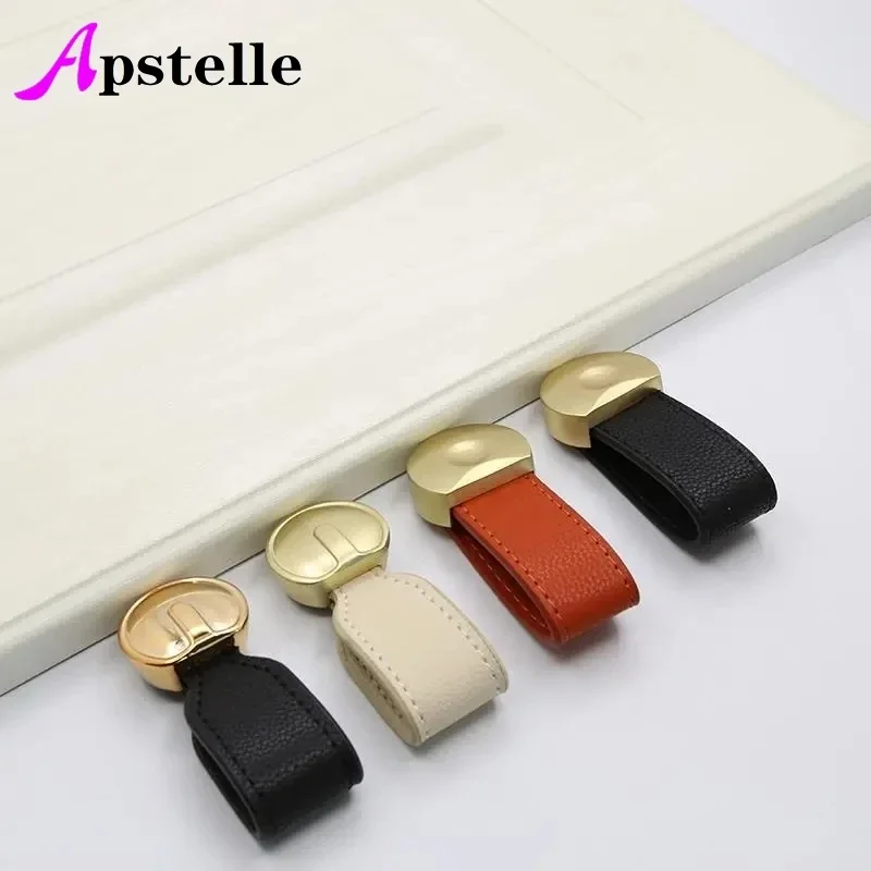 Ngăn Kéo Kéo Thiết Bị Tủ Bếp Đen Hiện Đại Cửa Núm Da Mềm Đầm Tay Cầm
