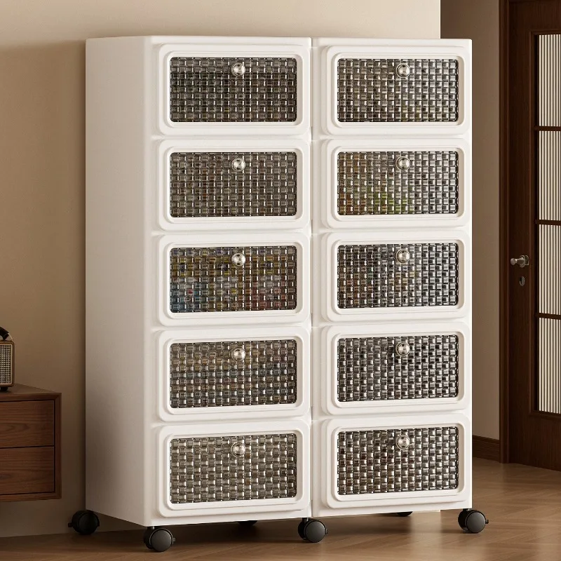 Medieval style storage cabinet, drawer type living room, multi-layer snack locker, plastic children's toys, finishing storage ca