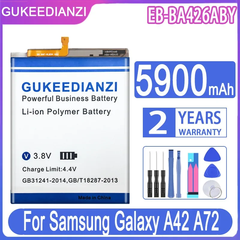 

GUKEEDIANZI Battery EB-BA426ABY For Samsung Galaxy A42 A72 A32 A426 Rechargeable Battery 5900mAh + Free Tools