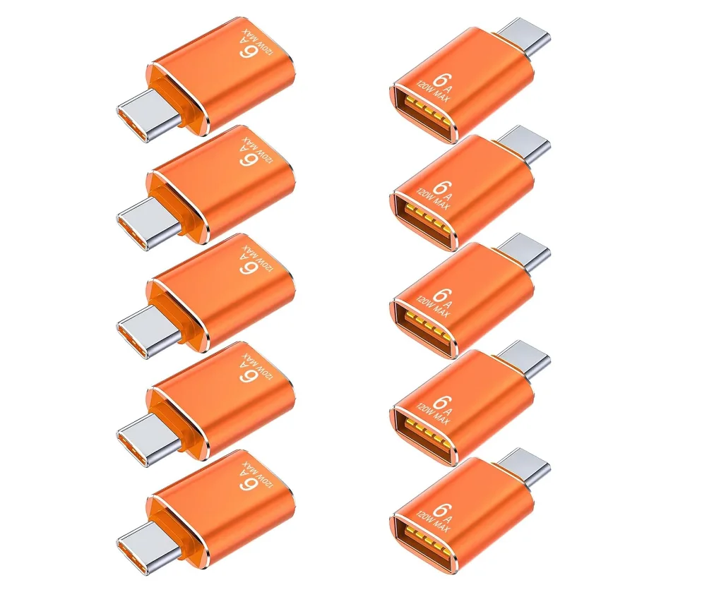 C Male to USB Female Adapter, 5Pack C to USB Adapter, Compatible with Smartphone/PC/Laptop/Tablet/Keyboard and More Devices