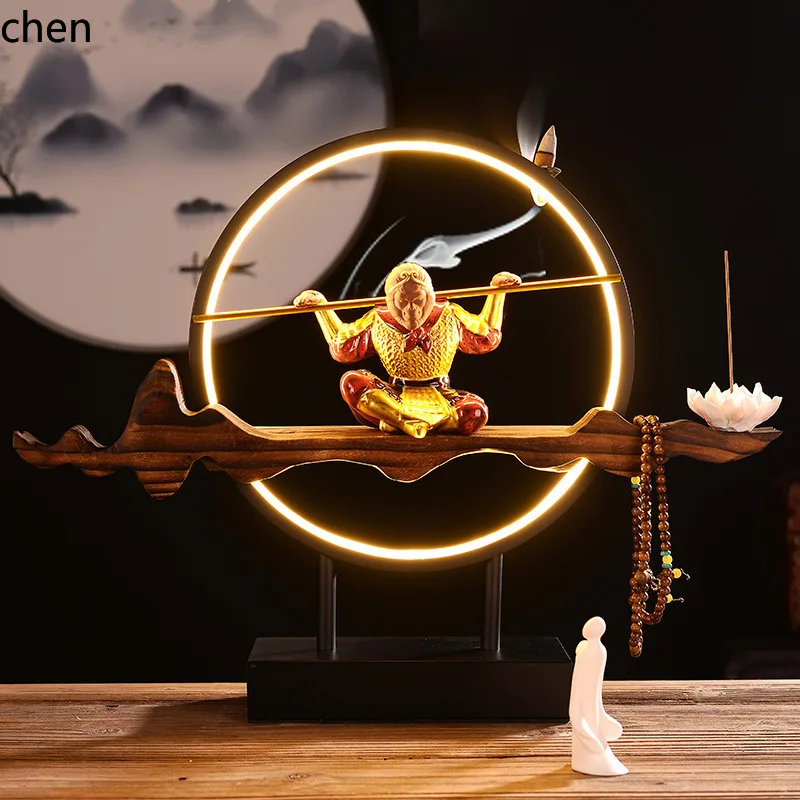 Cz1 fighting buddha and victorious buddha ornaments sun wukong qitian dasheng office decorations housewarming gifts
