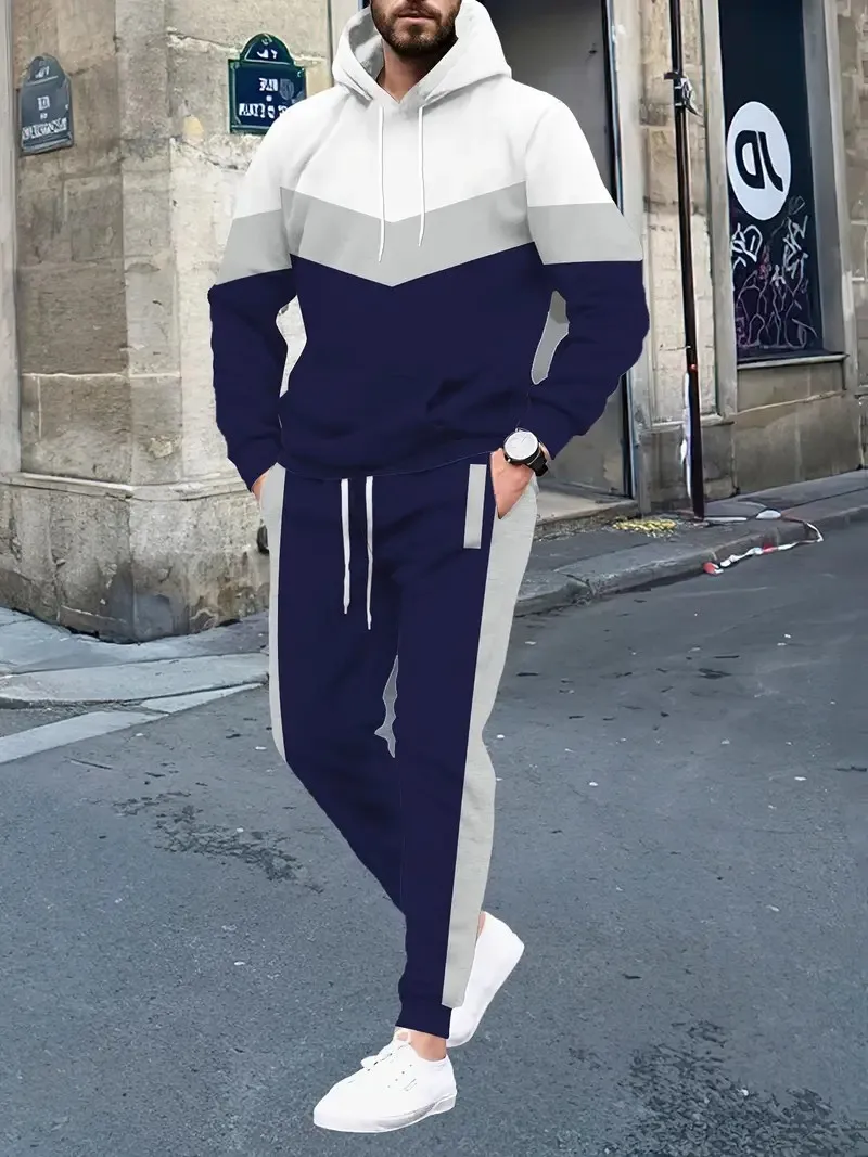 

Новый мужской комплект на весну и осень 2025 имеет повседневный модный и удобный 3D-принт с буквенным принтом.